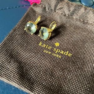 Kate spade smoky grey crystal gum drop hanging earrings